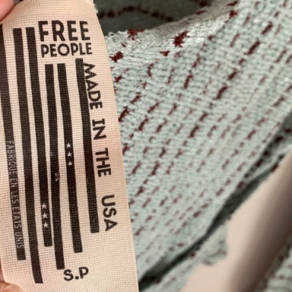 Free People Green Striped Drape Back Sweater  Open Back Hacci Top - Picture 13 of 15